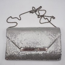 Vintage Bags By Marlo Small Crossbody Purse Silver Beaded Evening Shoulder Bag - $24.74