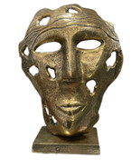 Tahari Home Collection Solid Brass Village Mask Wall Decor  India - $123.75