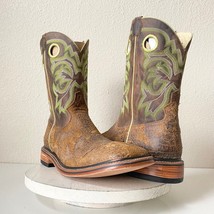 Lane Capitan Mens Cowboy Boots CHEYENNE Ss 15 D Square Toe Brown Leather... - $212.85