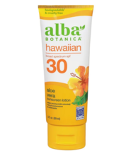 Alba Botanica Broad Spectrum SPF 30 Hawaiian Aloe Vera Sunscreen Lotion Soothing - £40.11 GBP
