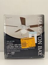 Hampton Bay Universal 1-Light Multi-Finish Ceiling Fan Light Kit LED Whi... - $19.59