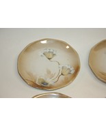 Vintage Lot of 4 RIS RS W. Germany Desert Plates Floral Pattern Lusterwa... - £18.59 GBP