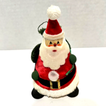 Vintage Handmade Christmas Santa Wooden Free Standing Decoration 4.25 x 2.75&quot; - £12.48 GBP