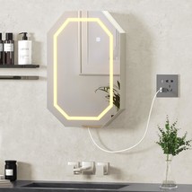 Vecelo Medicine Cabinets With Mirror, Modern Wall-Mounted, 22.4X14.6X3.9 In - £58.57 GBP