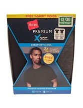 Hanes Premium X temp Comfort Cool Crewneck  Mens XL 4 pack   Black  Gray - $19.06