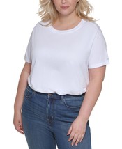 MSRP $60 Calvin Klein Trendy Plus Size T-Shirt Bodysuit White Size 1X (D... - $282.12 MXN