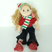 Ty Beanie Boppers Festive Frannie Plush Stuffed Animal 14&quot; Red New With ... - $19.79