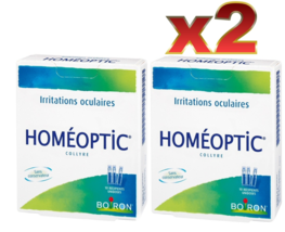 2 PACK Boiron Homeoptic eye drops for irritation x10 single packs - £23.97 GBP
