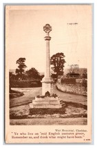 War Memorial Monument at Cross Roads Cheddar Somerset England WB Postcard U24 - £3.85 GBP