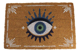 Wicca Talisman All Seeing Eye Of Providence Coir Coconut Fiber Floor Mat Doormat - £21.08 GBP