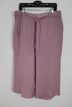 Christian Siriano x J Jill 16P Lilac Purple Wide Leg Crop Belt Pants - £22.77 GBP