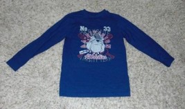 Boys Shirt Edition Blue Bulldog Athletics Baseball Crewneck Long Sleeve Tee-sz 8 - £5.53 GBP