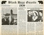 Black Bear Gazette 1939 Menu Black Bear Diner Klamath Falls Oregon  - £14.07 GBP