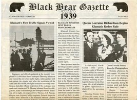 Black Bear Gazette 1939 Menu Black Bear Diner Klamath Falls Oregon  - £14.02 GBP