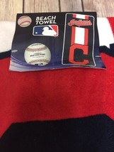 MLB Cleveland Indians Cotton Beach Towel 30 x 60 Inches - £37.28 GBP
