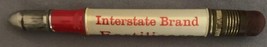 Vintage Interstate Brand Fertilizers Joplin MO Crocker Advertising Bullet Pencil - £3.93 GBP