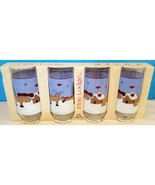 Meiwa Table Art Pine Lodge 4 Tumbler Glasses 16 oz. Moose Bear Deer Cabi... - $342.08 MXN