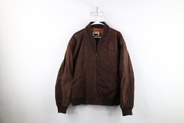 Vtg 80s 90s Streetwear Womens XL Distressed Quilted Suede Leather Bomber... - $2,229.05 MXN