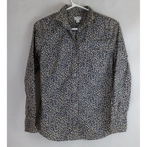J. Crew Women&#39;s Button-Up Leopard Print Blouse Size XS - £13.17 GBP