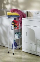 Household Essentials 05121 Slim Line 3-Tier Metal Storage Cart, White - $25.98