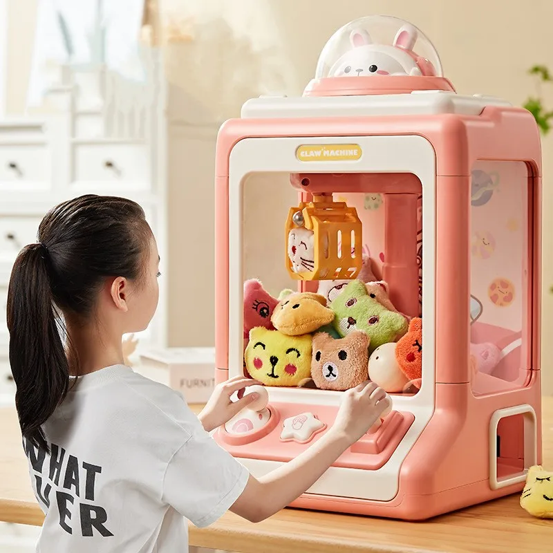 Automatic Doll Machine Toy for Kids Mini Cartoon Coin Operated Play Game Claw - £36.45 GBP+