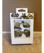 NEW NIP Mandalorian Baby Yoda Grogu Set of 4 Trading Pins Disney - £15.56 GBP