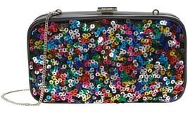 Kate Spade Tonight Sequins Embellished Leather Crossbody Clutch NWT PXR00277 - £78.29 GBP