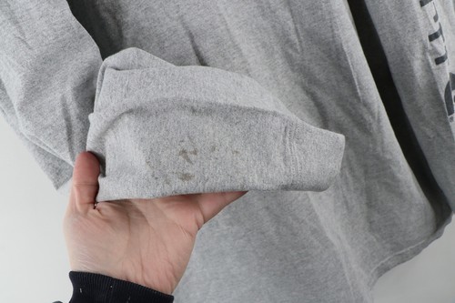 Vtg Carhartt Mens Large Distressed Spell Out Long Sleeve T-Shirt Heather Gray Item image 6