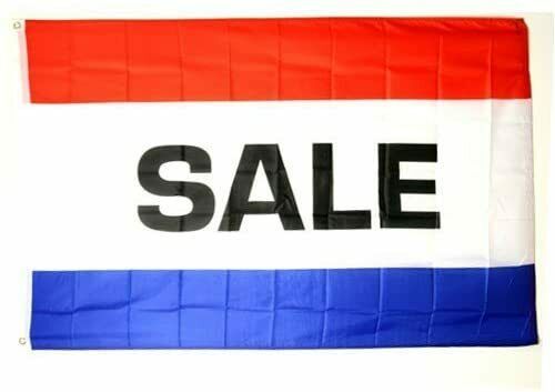 Primary image for FOR SALE RED WHITE BLUE BUSINESS SELLING FOR SALE FLAG 3X5 ROUGH Tex® 68D NYLON