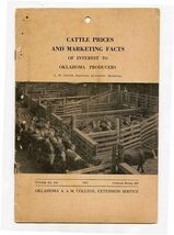 Cattle Prices and Marketing Facts of Interest to Oklahoma Producers Book... - $17.82
