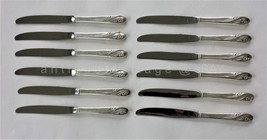 HOLMES EDWARDS INLAID silverplate ROMANCE flatware 12 DINNER KNIVES - $47.03