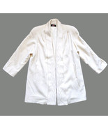 Alorna 80% Wool Ivory Women’s Below Knee Coat Vintage With Trim USA - $91.20 CAD
