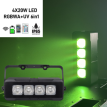 LED Wedding Battery PAR Uplight Smart DJ 4X20w RGBWA+UV 6in1 Stage Par L... - $208.80