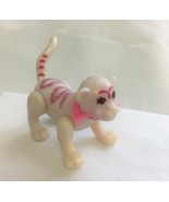 Vintage 1996 McDonalds Toy Tonka Tiger LPS White &amp; Pink w Plush Furry Si... - $130.85 MXN