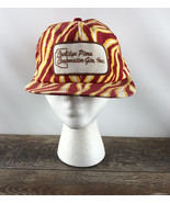 Vintage Snapback Hat - Zubaz Red Yellow White America&#39;s Legend Coolidge ... - £19.75 GBP