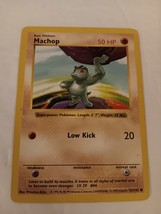 Pokemon 1999 Base Set Shadowless Machop 52 / 102 NM Single Trading Card - £11.95 GBP