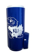 NCAA Kansas Jayhawks 16 oz Can Style Travel Mug Cup With Screw Lid Hot Cold Blue - £7.06 GBP