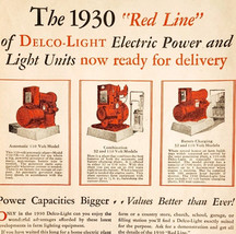 1929 Delco Light Red Line Power Advertisement Home Electric Plant Farmin... - $559.01 MXN