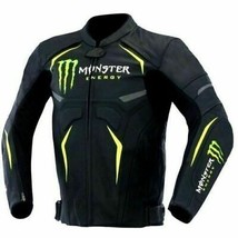 Mens Biker Motorcycle Leather Jacket MOTOGP Motorbike Racing Leather Jacket - $139.00+
