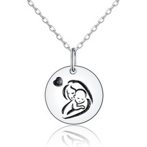 New 925 Sterling Silver Mother and Child Love Pendant Necklace Jewelry Gift to G - £30.94 GBP