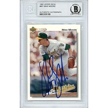 Mike Moore Oakland Athletics Autograph Signed 1992 Upper Deck Auto Card Beckett - £76.60 GBP