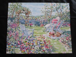 Relaxing By The Lake Paint By Number Painting - 20&quot; X 16&quot; - £15.73 GBP