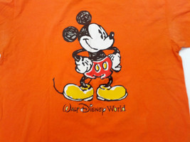 Walt Disney world orange with large mickey mouse graphics T-shirt size 2X - £15.44 GBP