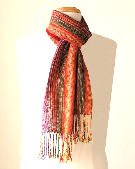 Primary image for Smithsonian Antiplano Stripes Alpaca Scarf Hand Loomed in Bolivia 81" Long