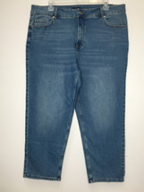 George Plus Women&#39;s Straight Leg Jeans Medium Wash Blue Size 20W New - $18.82