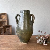 Antique Turkish Terracotta Vase - Vintage Pottery Clay Pot - £116.03 GBP