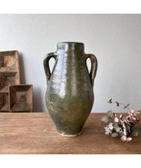 Antique Turkish Terracotta Vase - Vintage Pottery Clay Pot - £114.41 GBP