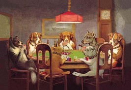 Passing the Ace Under the Table (Dog Poker) by C.M. Coolidge - Art Print - $21.99+