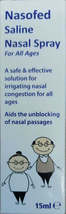 Nasofed Saline Nasal Spray 15ml - $92.44 MXN