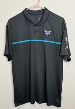Charlotte Hornets Polo Shirt Nike Jordan Mens Large Gray NBA Coach&#39;s Gol... - $282.06 MXN
